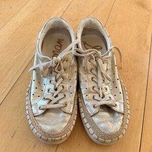 Sam Edelman Metallic Gold  Sneakers